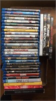 Lot of 33 assorted Blu-Rays and DVDs