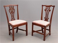 Pair 18th c. Chippendale Chairs
