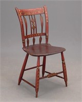 19th c. Paint Decorated Side Chair