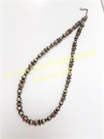 Sterling Bench Beads & Textured Bead Necklace