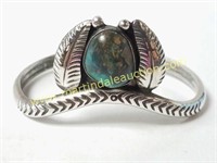 Sterling Southwest Turquoise Cuff - Cab &