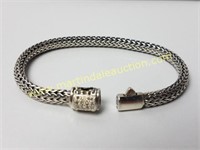 18K Gold & Sterling Diamond Bracelet