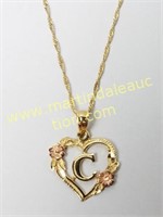 14K Gold Beverly Hills "C" Necklace