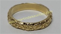 14K Gold James Avery Floral Band Ring