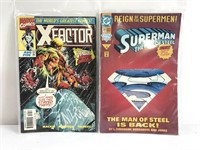 Marvel and Superman comics