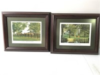 Two framed horse pieces