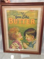 1942 Butter Ad Poster -Vernon Thomas Kirkbride