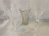 Crystal Goblets & Vase