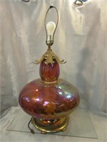 Vintage Glass Based Lamp -Iridescent