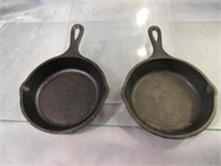 2 Very Small Cast Iron Skillets