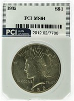1935 MS64 Peace Silver Dollar *KEY Date