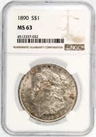 1890 MS63 Morgan Silver Dollar