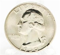 1950-D Choice BU Washington Silver Quarter