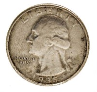Rare 1935-S Washington Silver Quarter *Key Date
