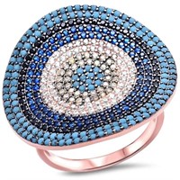 Beaded Turquoise Designer Ring