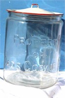 DADS LARGE GLASS COOKIE JAR