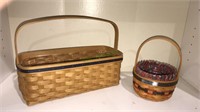 2- Longaberger baskets both have the inserts,