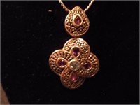 925 marked 18" necklace w/ pendant