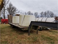 TRAILER WITH RAMPS AND WATER TANKS
