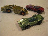 3 VINTAGE DIECAST TOY CARS HOT WHEELS RED LINES