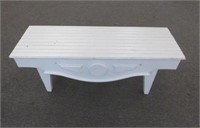 Beautiful White Bench - Small Chip on One Leg