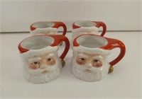 4 Vintage Santa Mugs: American Greetings