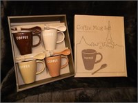WORLD MARKET COFFEE CUPS AND SPOONS