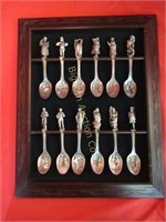 Spoon Collection w/ Wall Mount Rack 13pc lot
