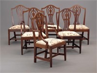 Set Of (6) 18th c. Federal Chairs