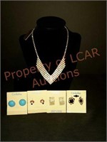 Variety of Earrings or Broaches