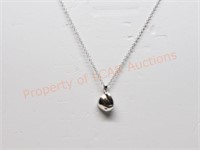Sterling Silver Necklace with Ball Glove Pendant
