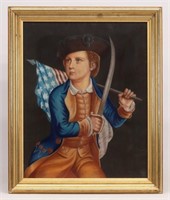 American School, 19th c. Patriotic Portrait