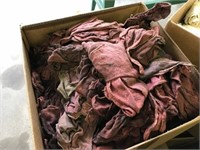 Four boxes of hand rags