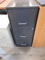 Black Three Drawer File Cabinet