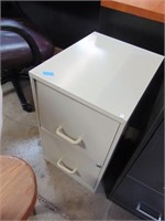 Cream Colored Two Drawer File Cabinet W/Keys
