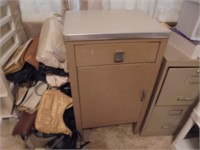 Vintage Metal Cabinet with Drawer