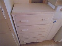 Small Wooden White Chest of Drawers