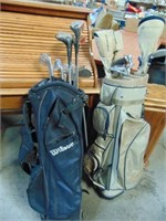 Two Golf Club Bags W/Clubs