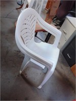 Two Plastic outdoor Chairs