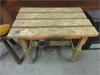 Small Patio Style Slat Top Table