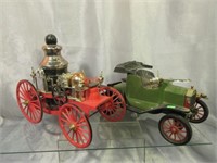 Jim Beam Decanters -Fire Pump & Old Car