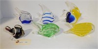 Lot #193 (6) Figural art glass fish