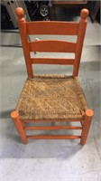Antique wicker bottom chair