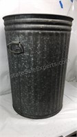 Vintage Galvanized Garbage Can stamped “4820” on