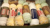 Box Lot of Unopened Yarn various colors approx 30