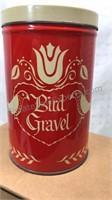 Vintage Container of Bird Gravel 3/4 Full