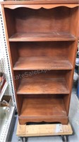 Wood Bookcase 4 shelves 23x12x48 tall no mfg
