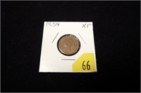 1859 Indian Head copper/nickel, XF