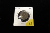 1855 U.S. half cent, EF