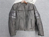 ladies' black motorcycle jacket size large